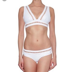Zimmermann sz 1  White Allia Ladder Cut-Out Bikini USA/CAN 4/6